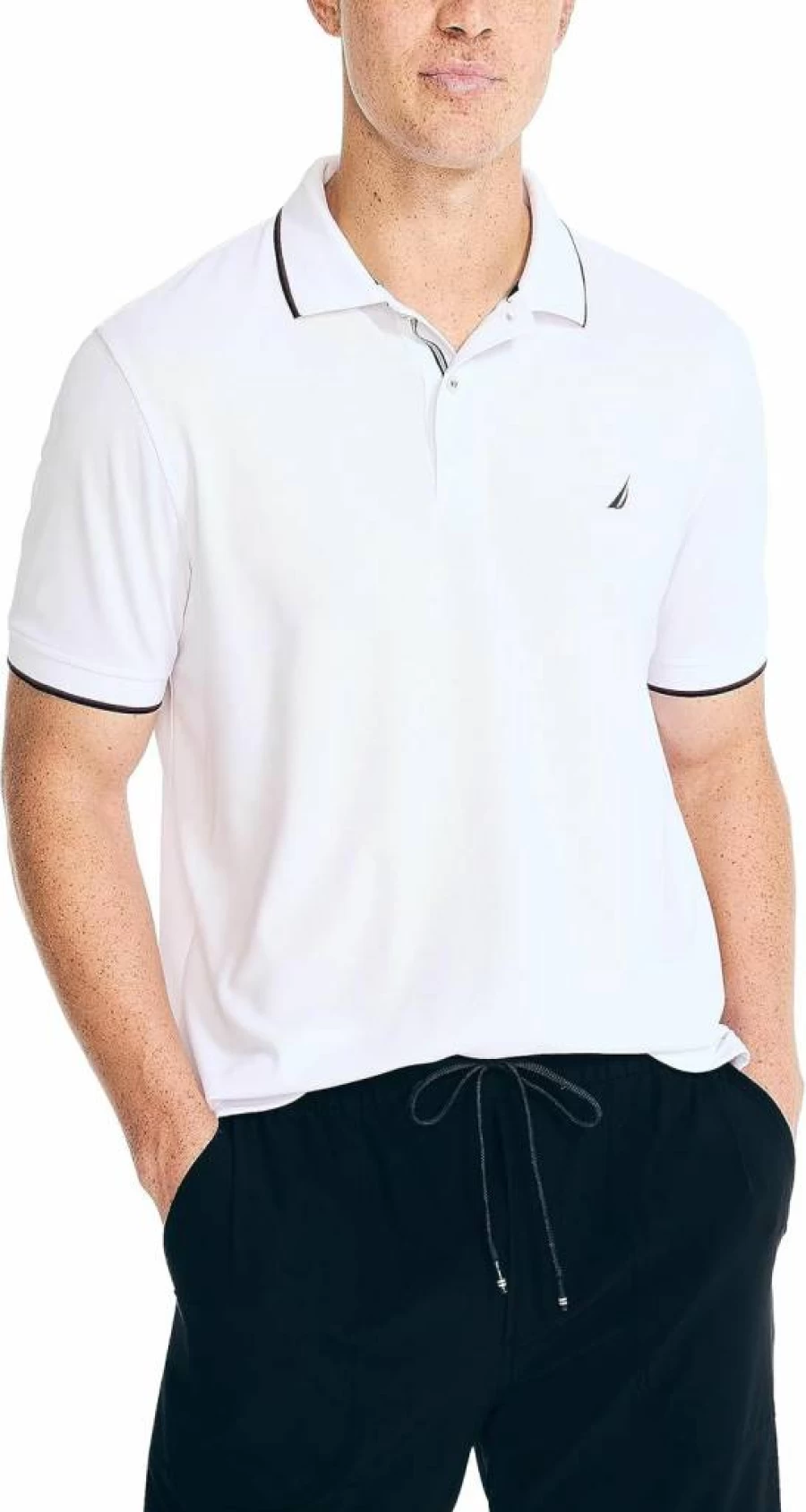 Nautica Men's Sustainable Classic Fit NavTech Polo Shirt – Eco-Friendly Casual Wear