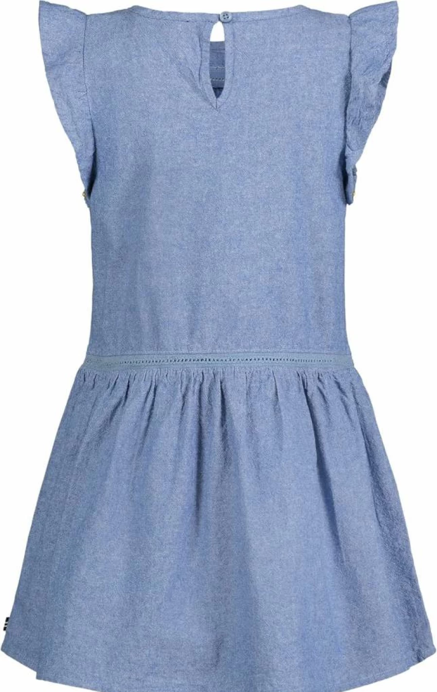 Nautica Girls' Chambray Shirt Dress for Kids - Casual Short Sleeve Summer Outfit