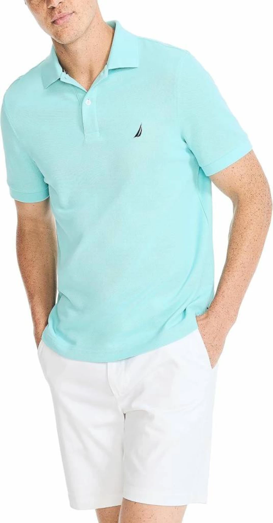 Nautica Men's Eco-Friendly Deck Polo Shirt - Sustainable Cotton Classic Fit Casual Style
