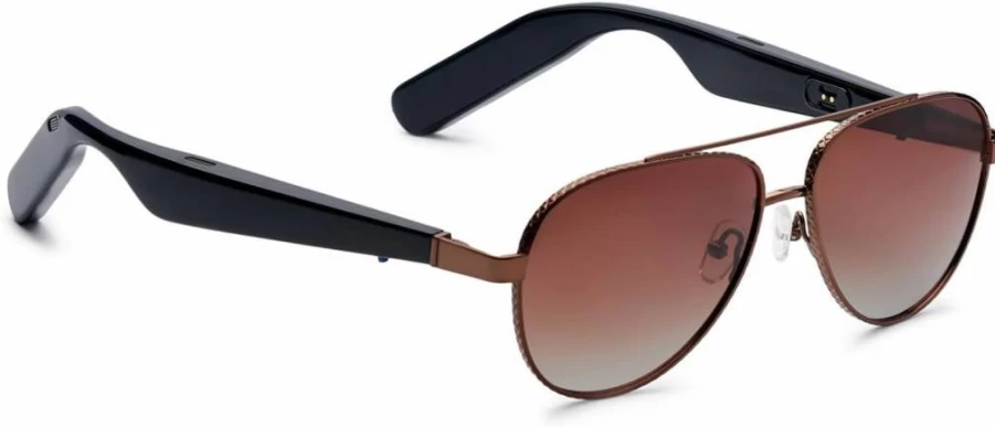 Nautica Admiral Smart Sunglasses for Men & Women - Wireless Bluetooth Glasses with Open Ear Speakers, Built-in Mic, Polarized UV400 Lenses - Brown Gradient Wide Frame