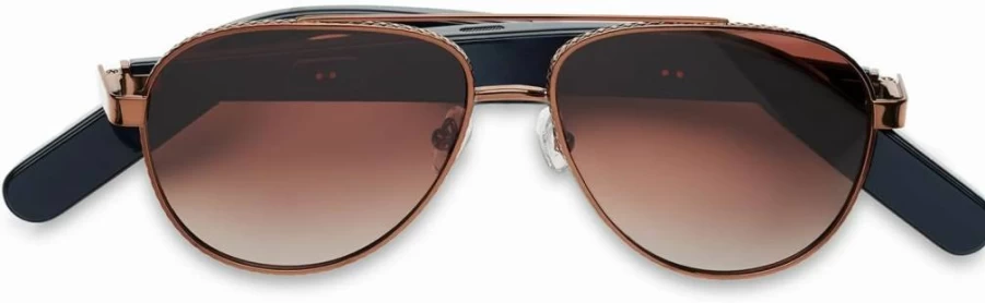 Nautica Admiral Smart Sunglasses for Men & Women - Wireless Bluetooth Glasses with Open Ear Speakers, Built-in Mic, Polarized UV400 Lenses - Brown Gradient Wide Frame