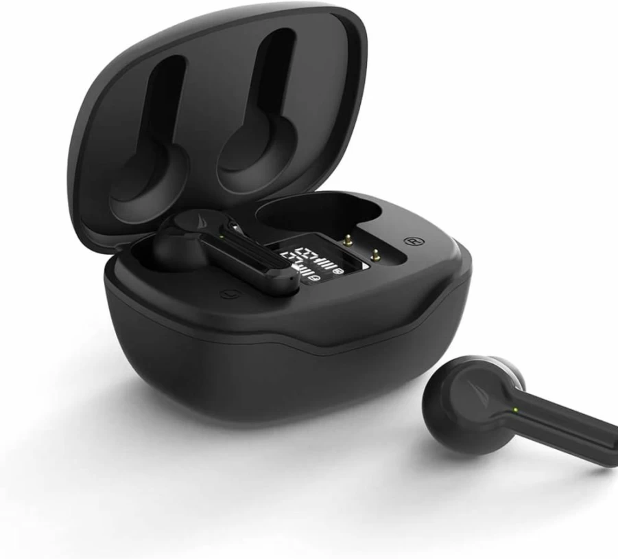 Nautica T400 True Wireless Earbuds with Charging Case - Bluetooth Stereo Headphones, Noise Isolating, Sweatproof, Compact Design (Nude)