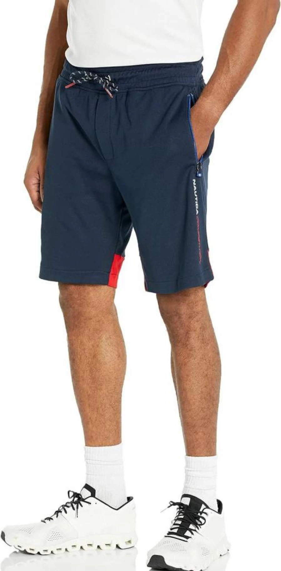 Nautica Men's Sustainable 9-Inch Performance Shorts - Quick-Dry Athletic Swim Trunks for Competition & Training