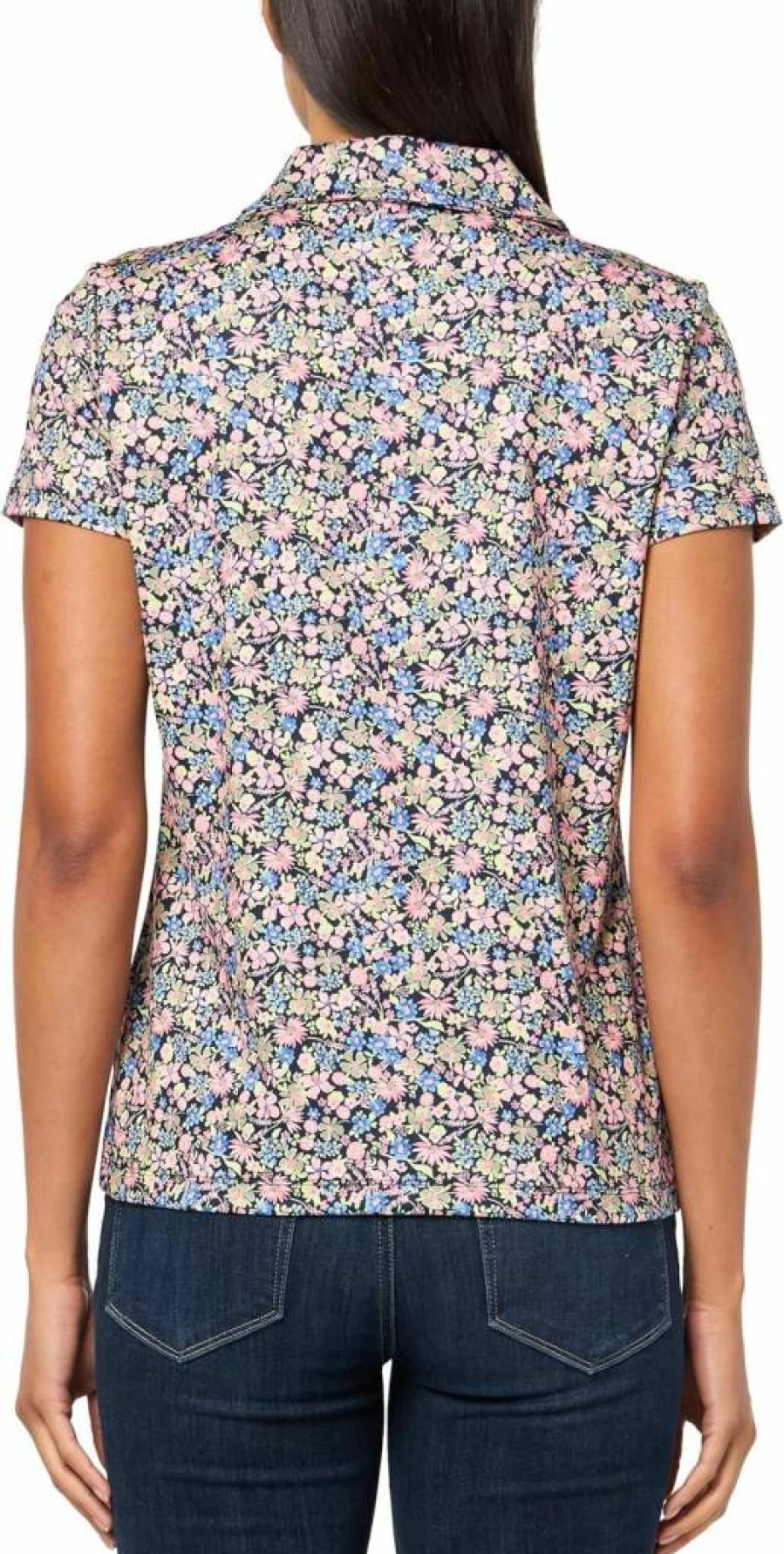 Nautica Women's Soft Touch Cotton Polo Shirt - Short Sleeve Collared Top for Women