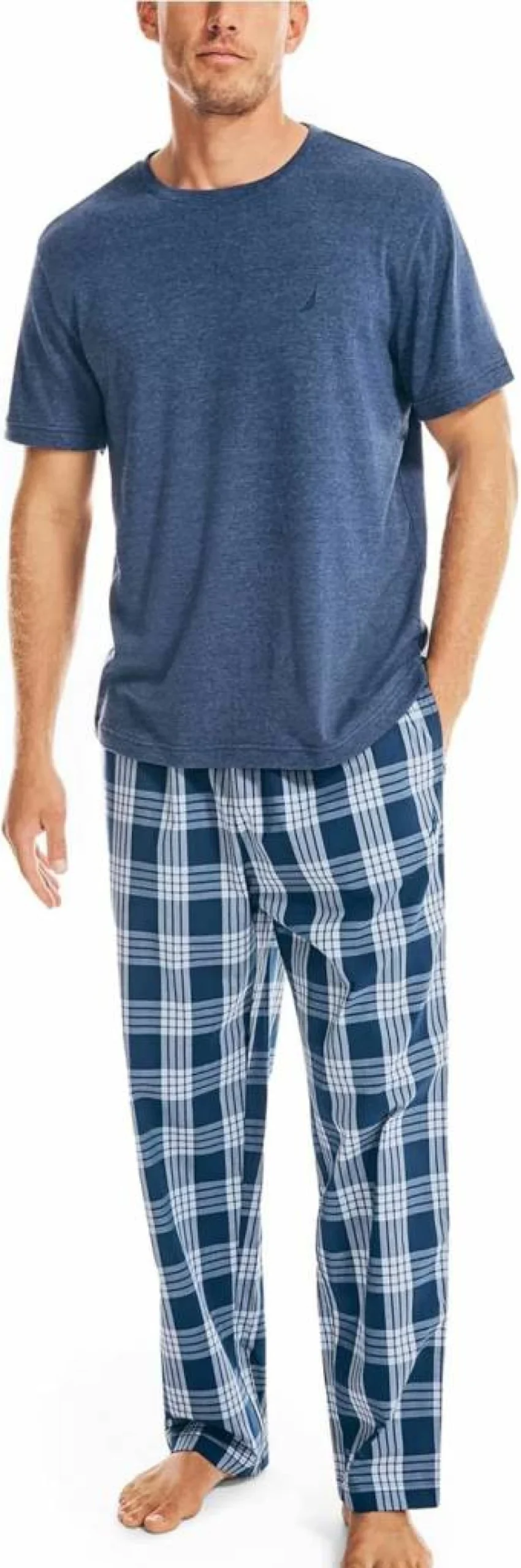 Nautica Men's J-Class Comfort Sleep T-Shirt - Soft Cotton Nightwear for Relaxation