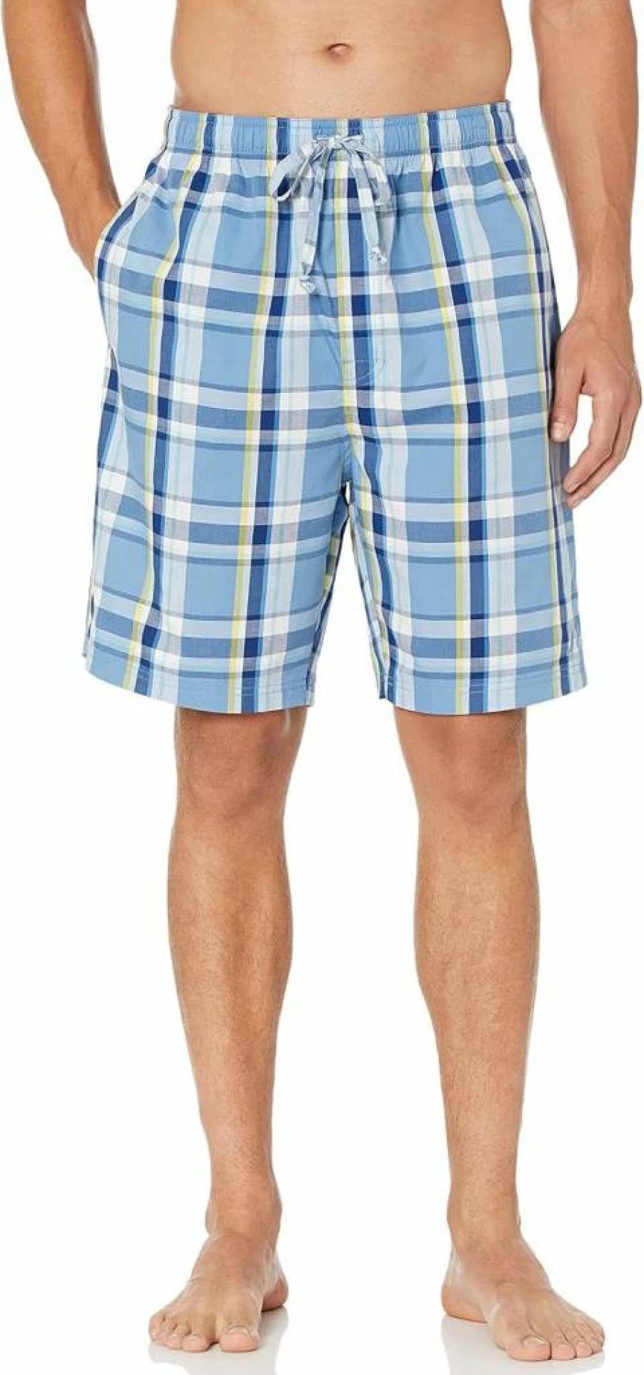 Nautica Men's 100% Cotton Elastic Waist Sleep Shorts - Soft Woven Pajama Shorts for Comfortable Nightwear