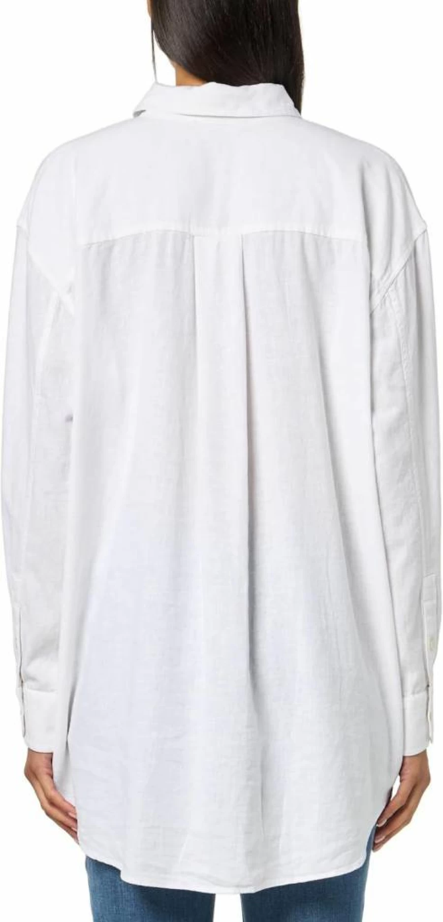 Nautica Women's Linen Blend Long Sleeve Button-Down Shirt for Women – Comfortable & Stylish Casual Top