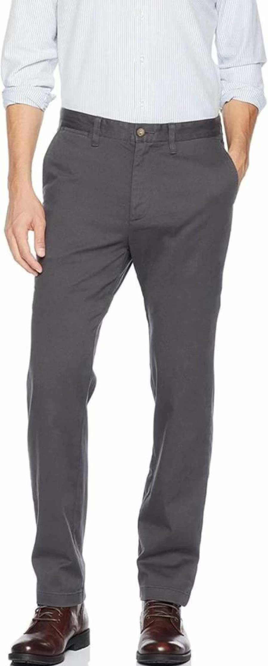 Nautica Men's Classic Fit Stretch Chino Pants - Comfortable Flat Front Deck Pant for Men
