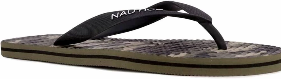 Nautica Men's Comfortable Beach Flip Flops Waterproof Boat Slides Sandals for Summer Outdoor