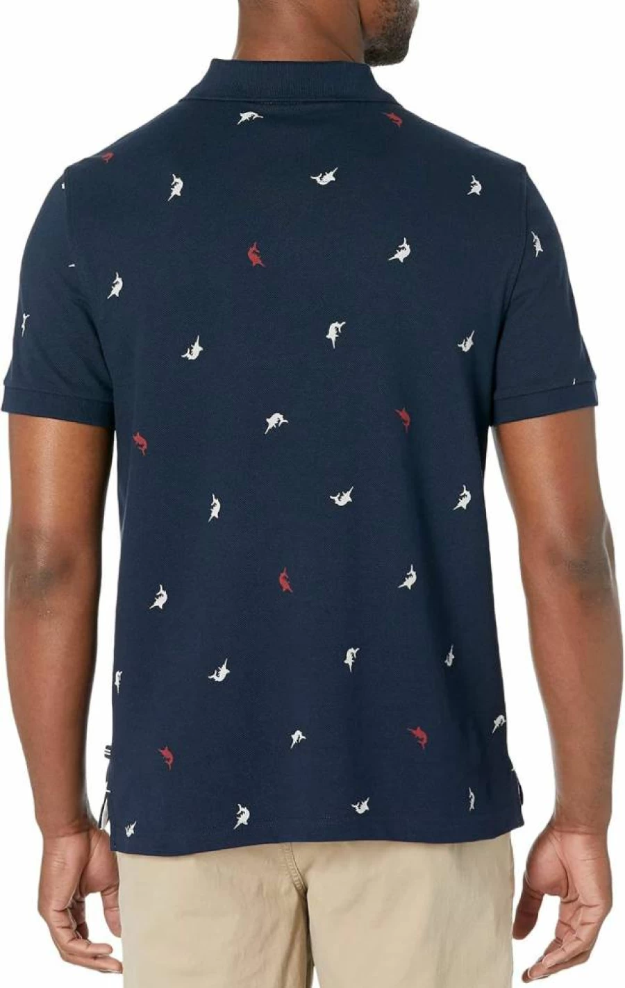 Nautica Men's Classic Fit Printed Deck Polo Shirt – Casual Short Sleeve Cotton Top for Men