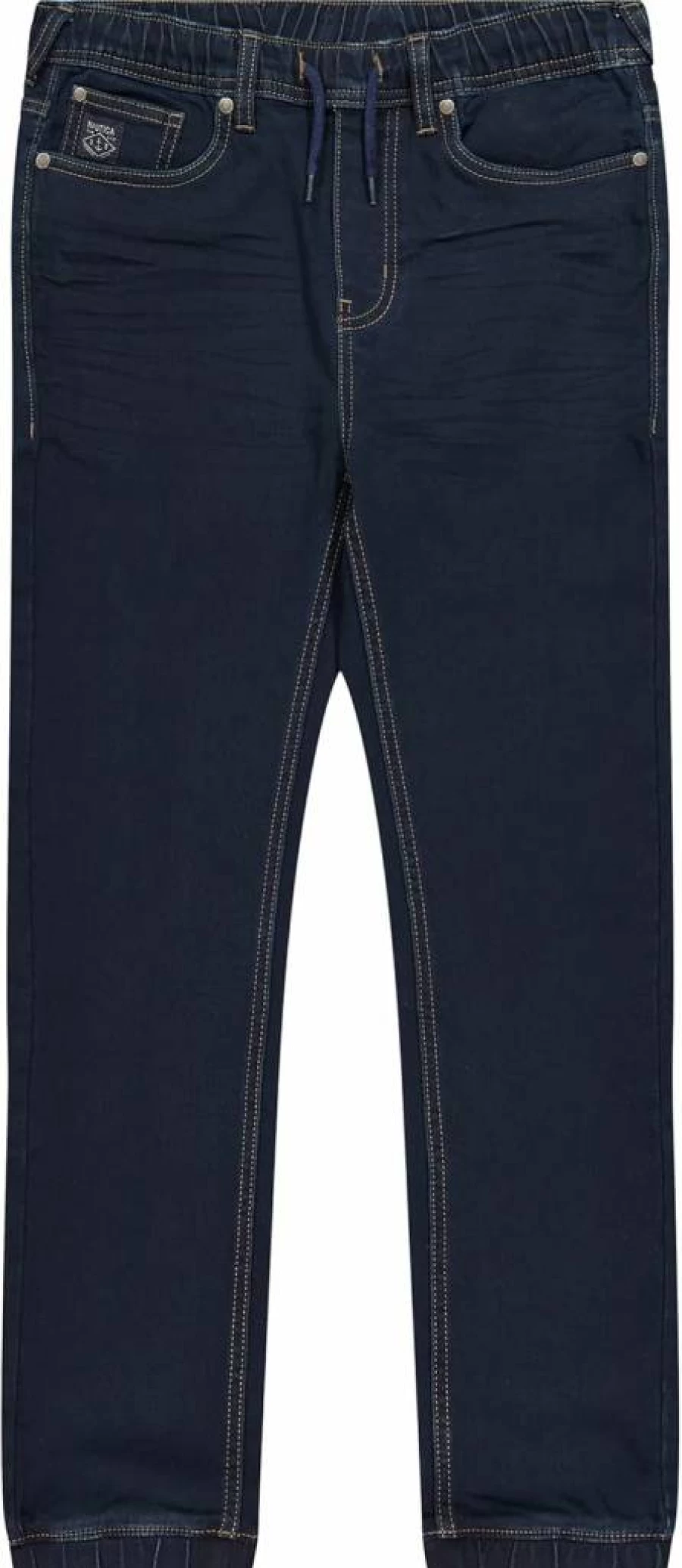 Nautica Boys' Stretch Denim Jogger Pants with 5-Pocket Design & Adjustable Drawstring Waist