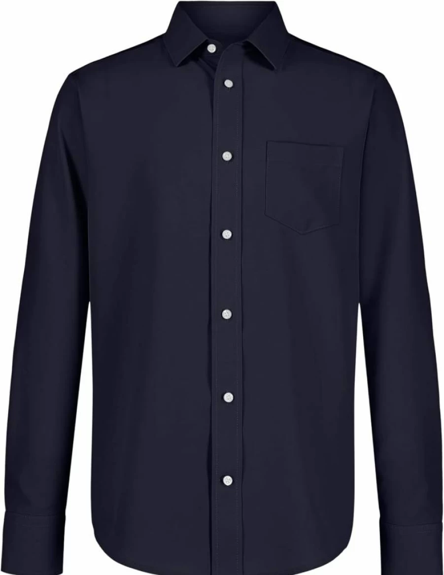 Nautica Boys' Long Sleeve Performance Oxford Shirt for School Uniforms