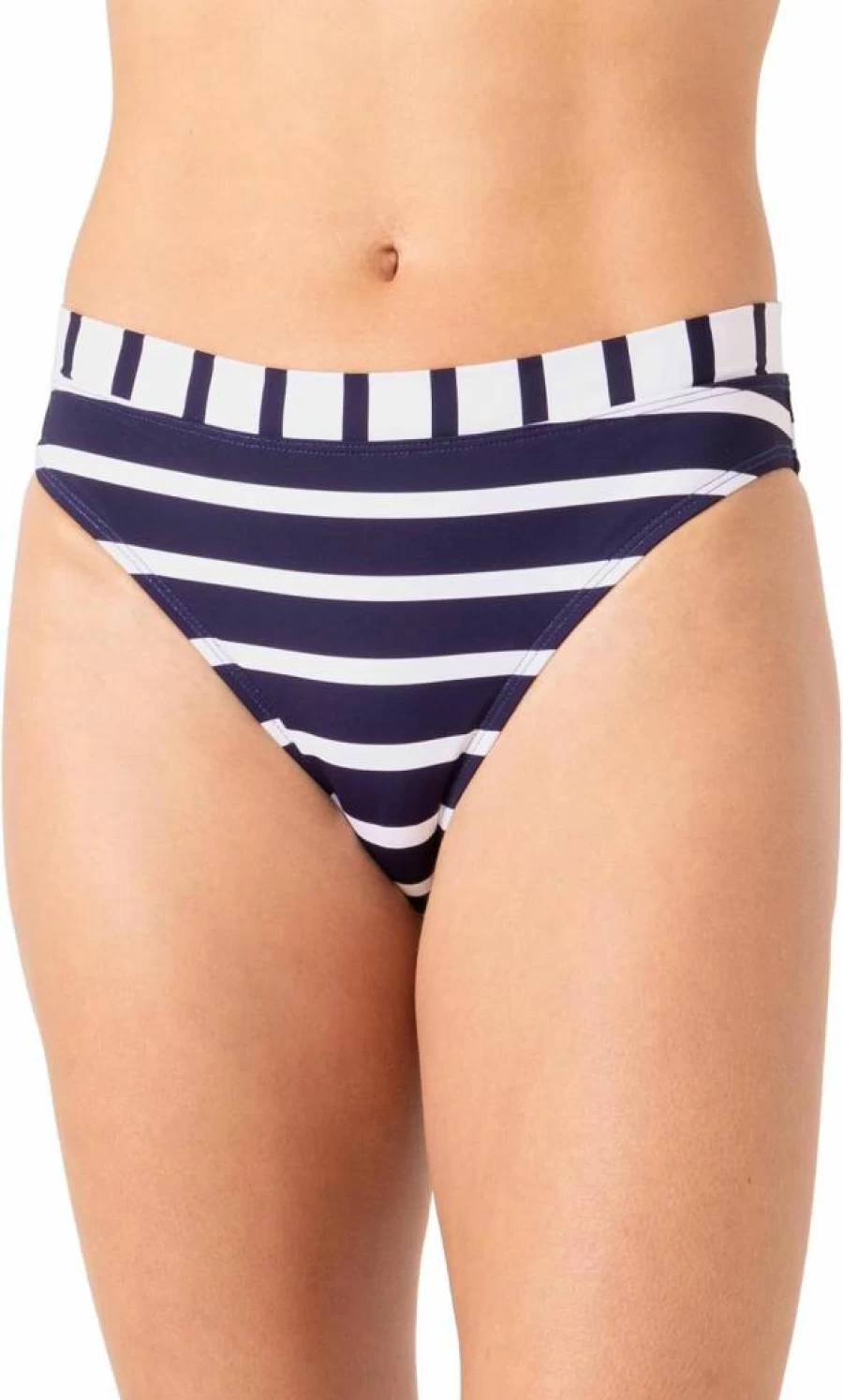 Nautica High-Waisted Bikini Bottoms for Women - Tummy Control Swimwear for Beach, Yoga, Volleyball & Workout
