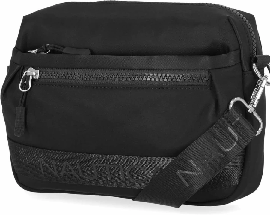 Nautica Adjustable Nylon Crossbody Bag with Detachable Strap – Lightweight Belt Bag for Men & Women