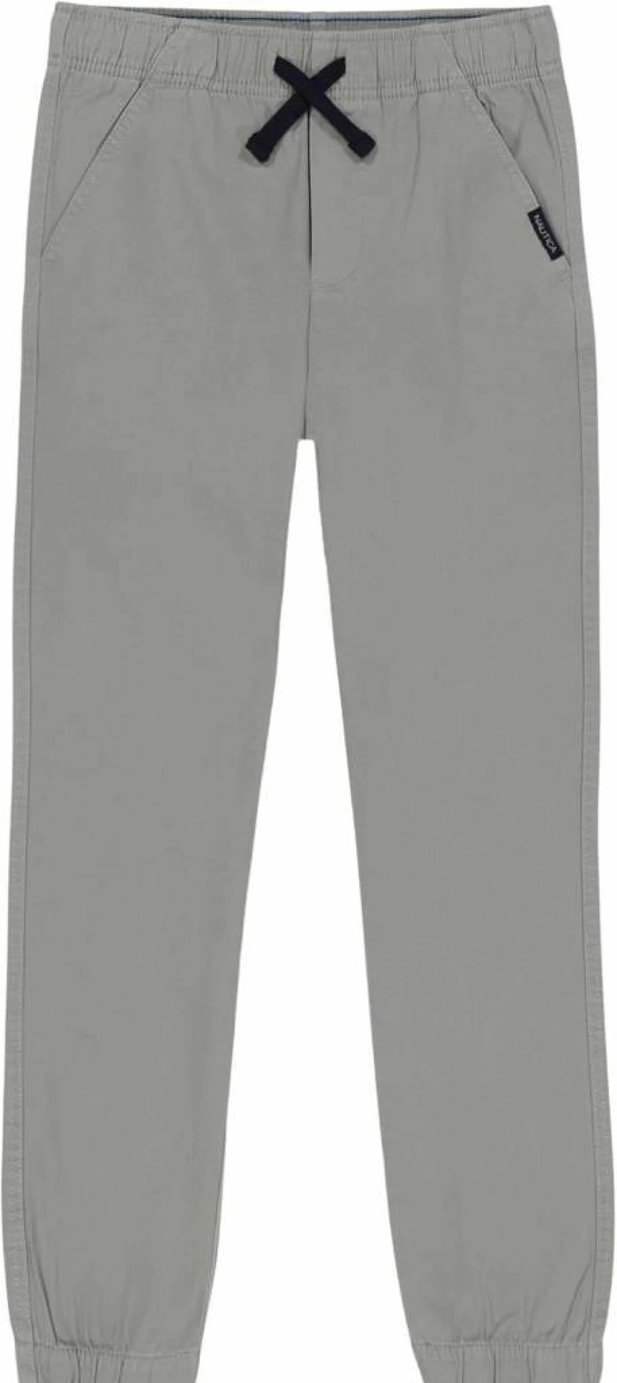 Nautica Boys' Stretch Twill Jogger Pants with Drawstring and Pull-On Comfort