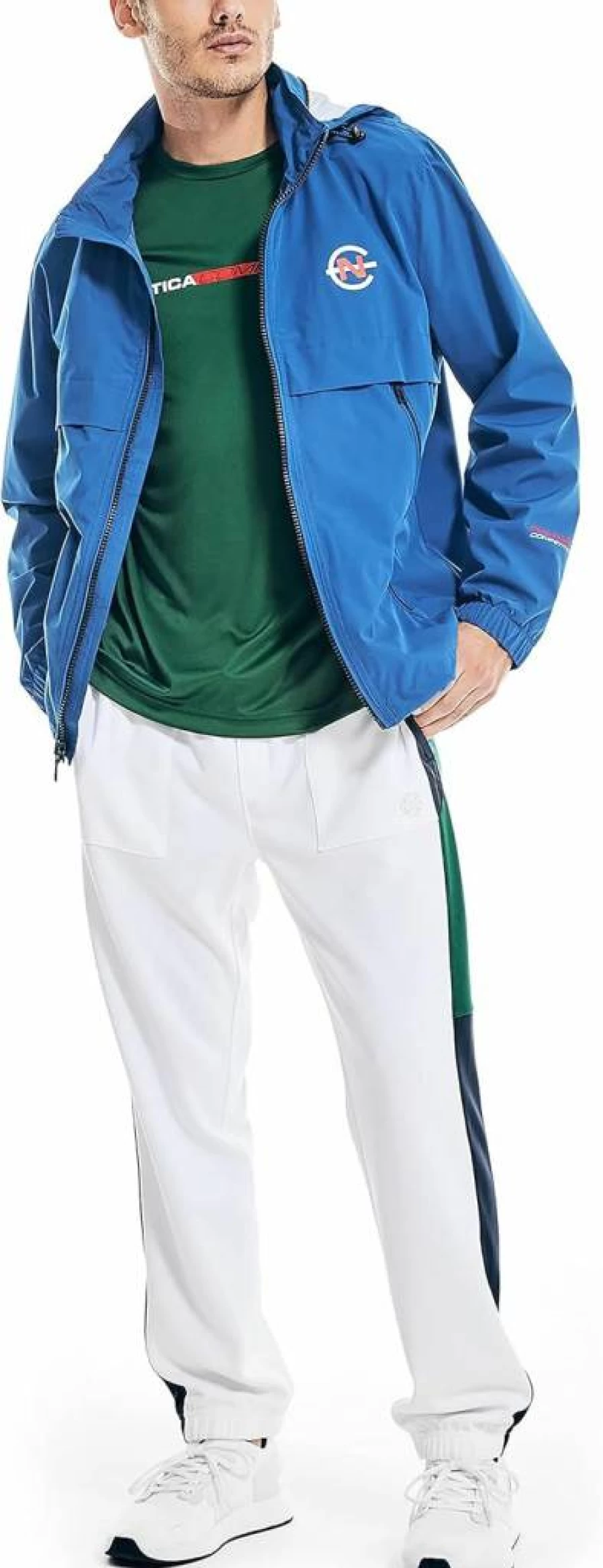 Nautica Men's Lightweight Sustainable Jacket – Competition Series Water-Resistant Windbreaker