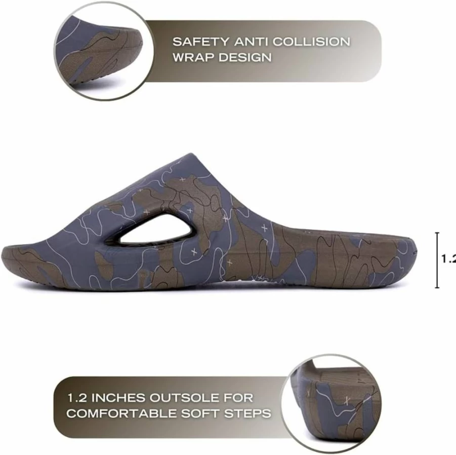Nautica Men's Lightweight Athletic Slides - Comfortable Sport Sandals for Indoor & Outdoor Use, Durable Shower Shoes for Men