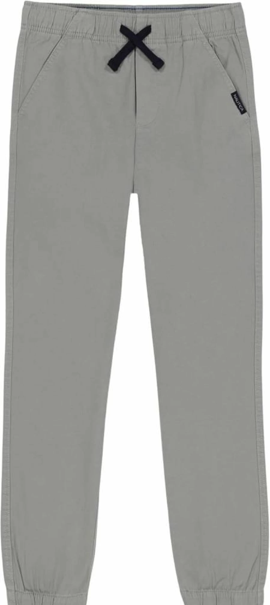 Nautica Boys' Stretch Twill Jogger Pants with Drawstring Waist for Comfort and Style