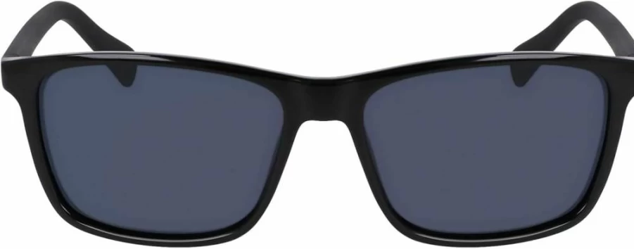 Nautica Men's N2246S Polarized Sunglasses for UV Protection - Classic Black Rectangular Frame - One Size Fit All