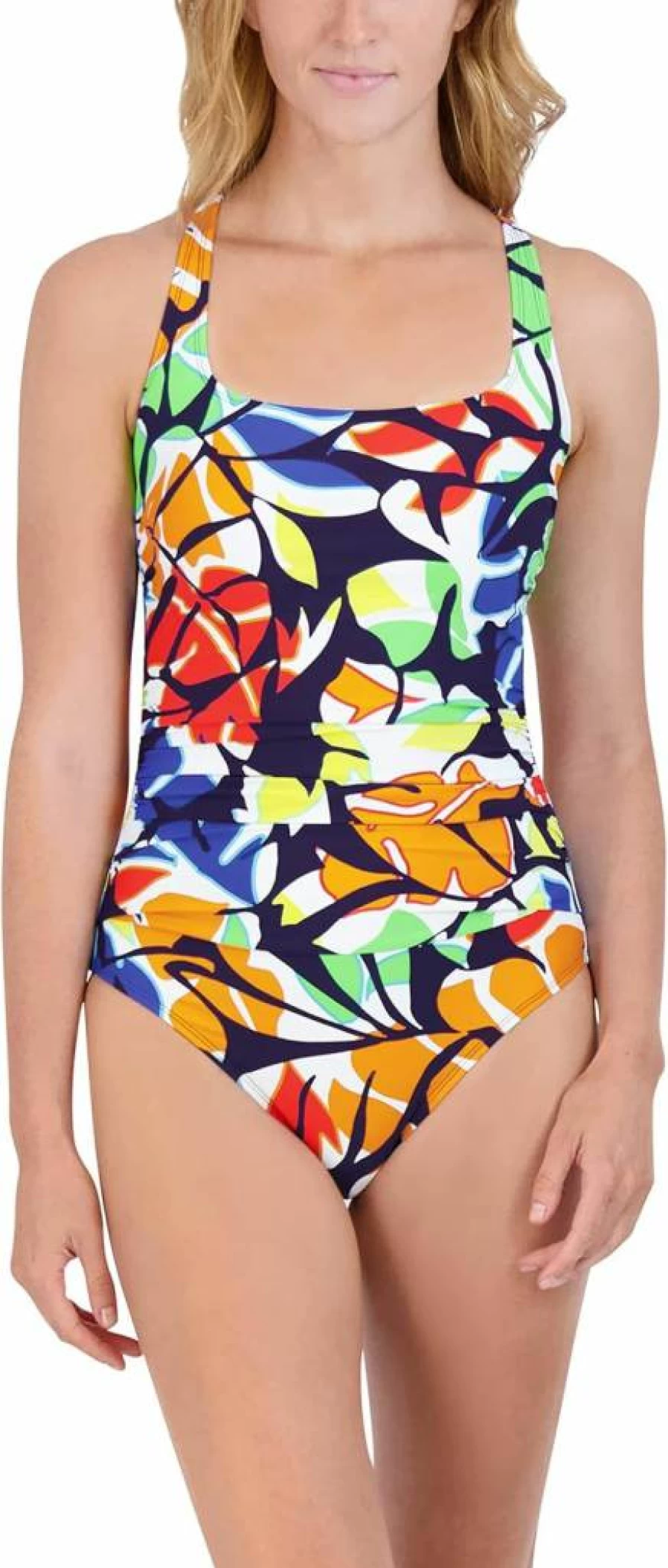 Nautica Women's One-Piece Swimsuit with Tummy Control - Quick-Dry Bikini Bathing Suit for Slimming Fit