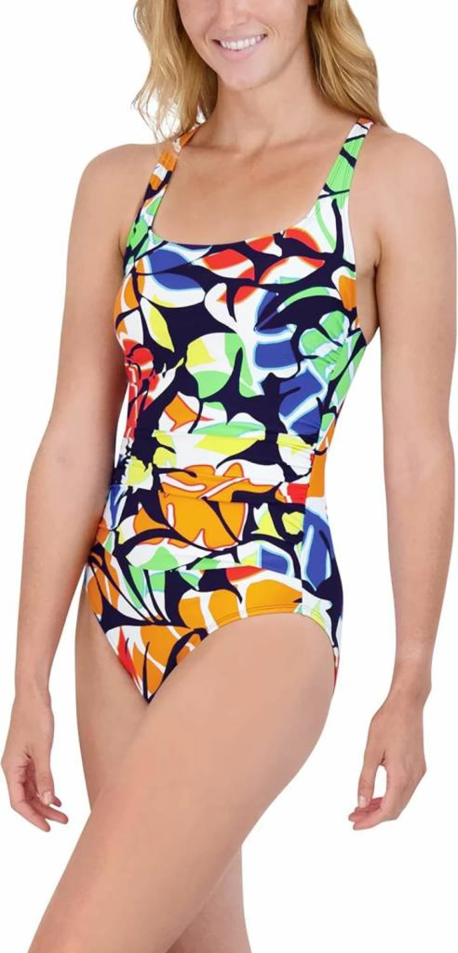 Nautica Women's One-Piece Swimsuit with Tummy Control - Quick-Dry Bikini Bathing Suit for Slimming Fit