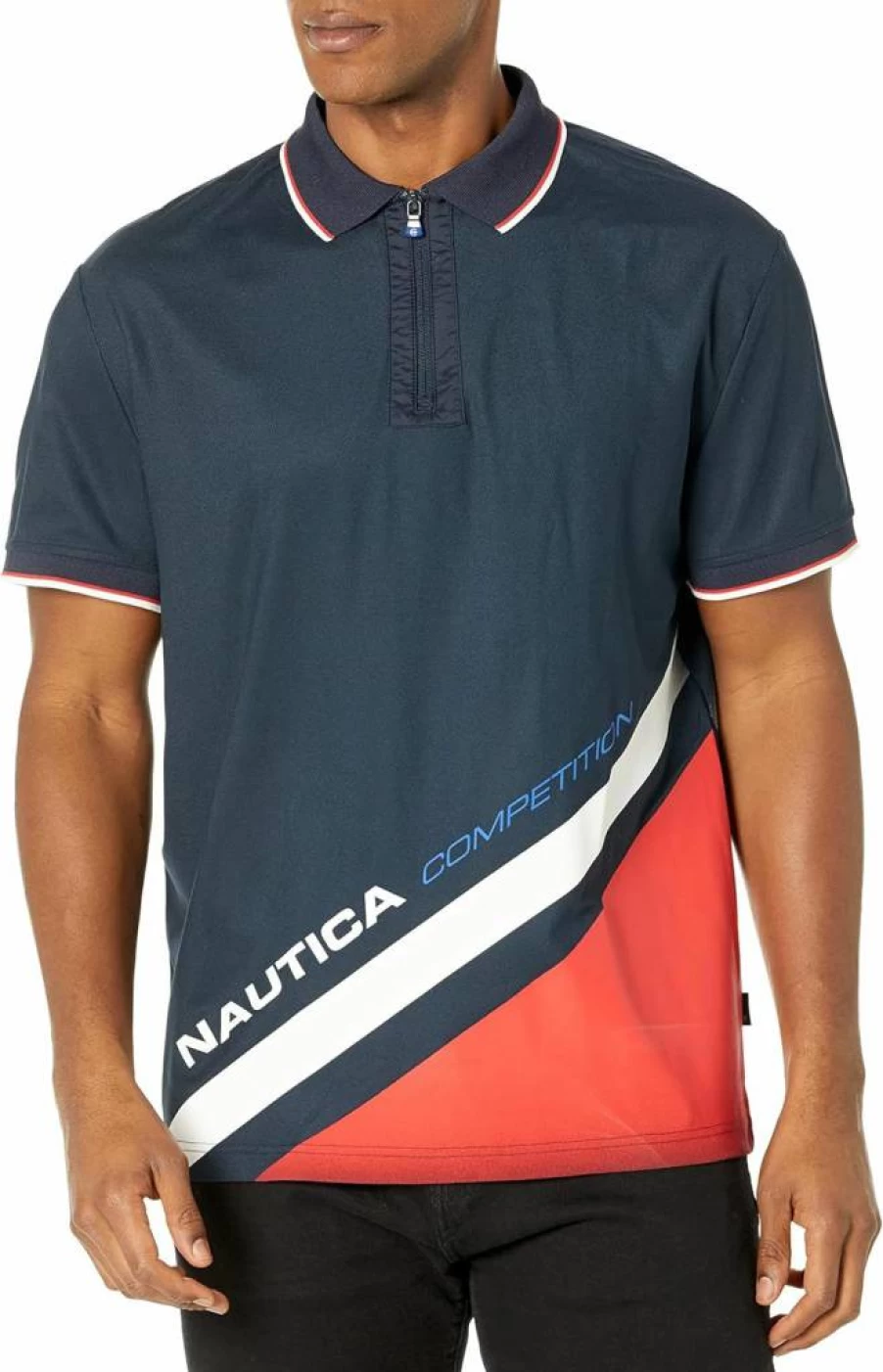 Nautica Men's Sustainable Relaxed Fit Polo Shirt – Comfortable Competition Collection