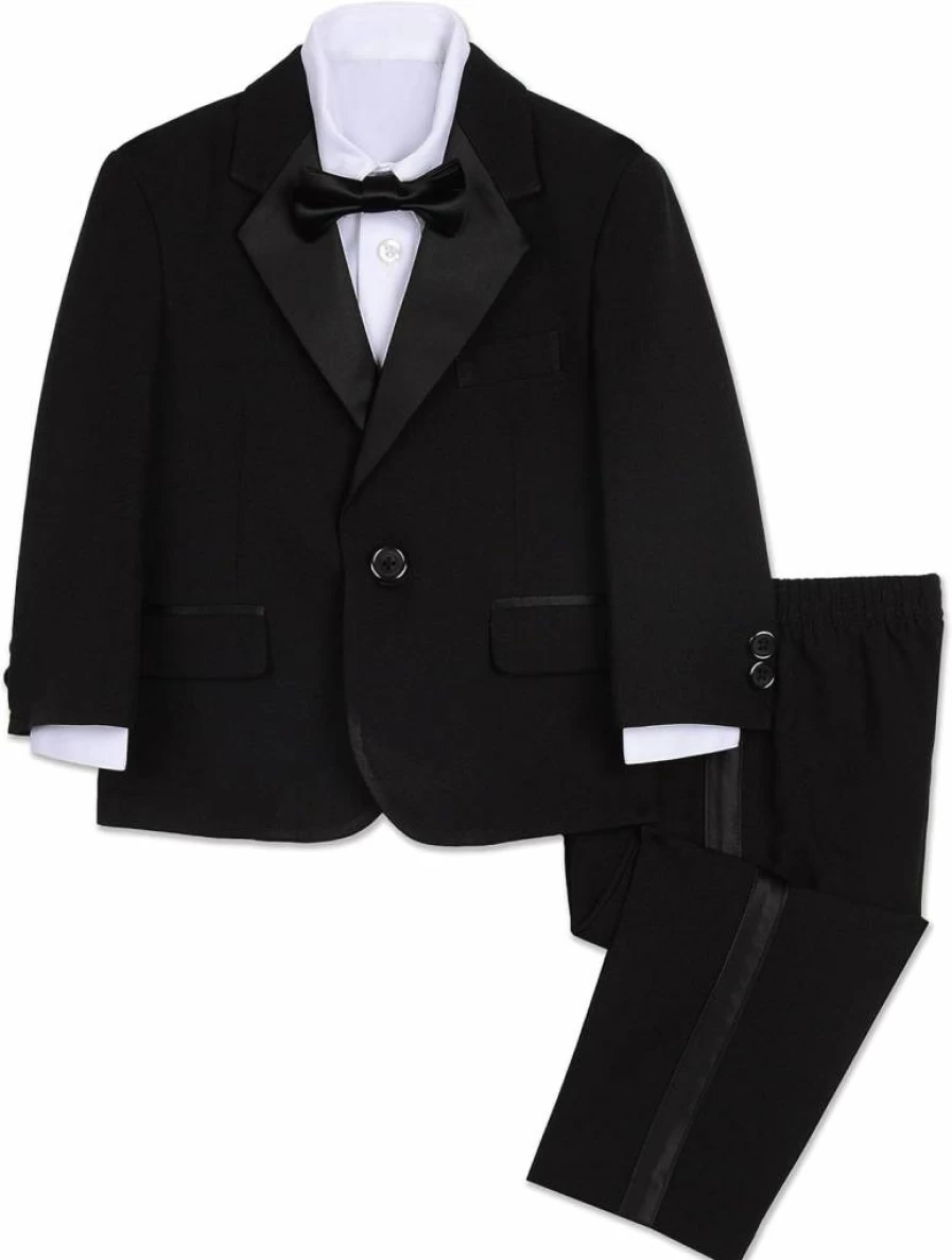 Nautica Baby Boys' Formal 4-Piece Tuxedo Set - Jacket, Dress Shirt, Bow Tie & Pants for Special Occasions