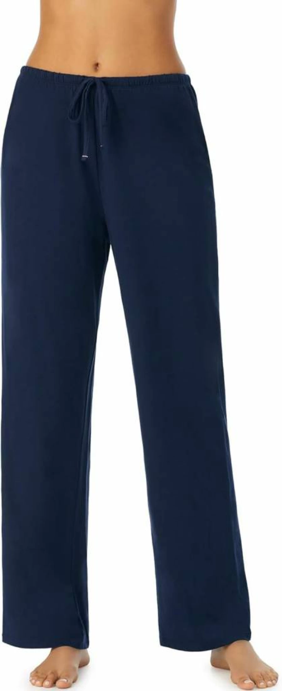 Nautica Women's Cotton Knit Jersey Sleep Pants - Long Length Breathable Pajama Bottoms for Comfortable Sleepwear & Loungewear