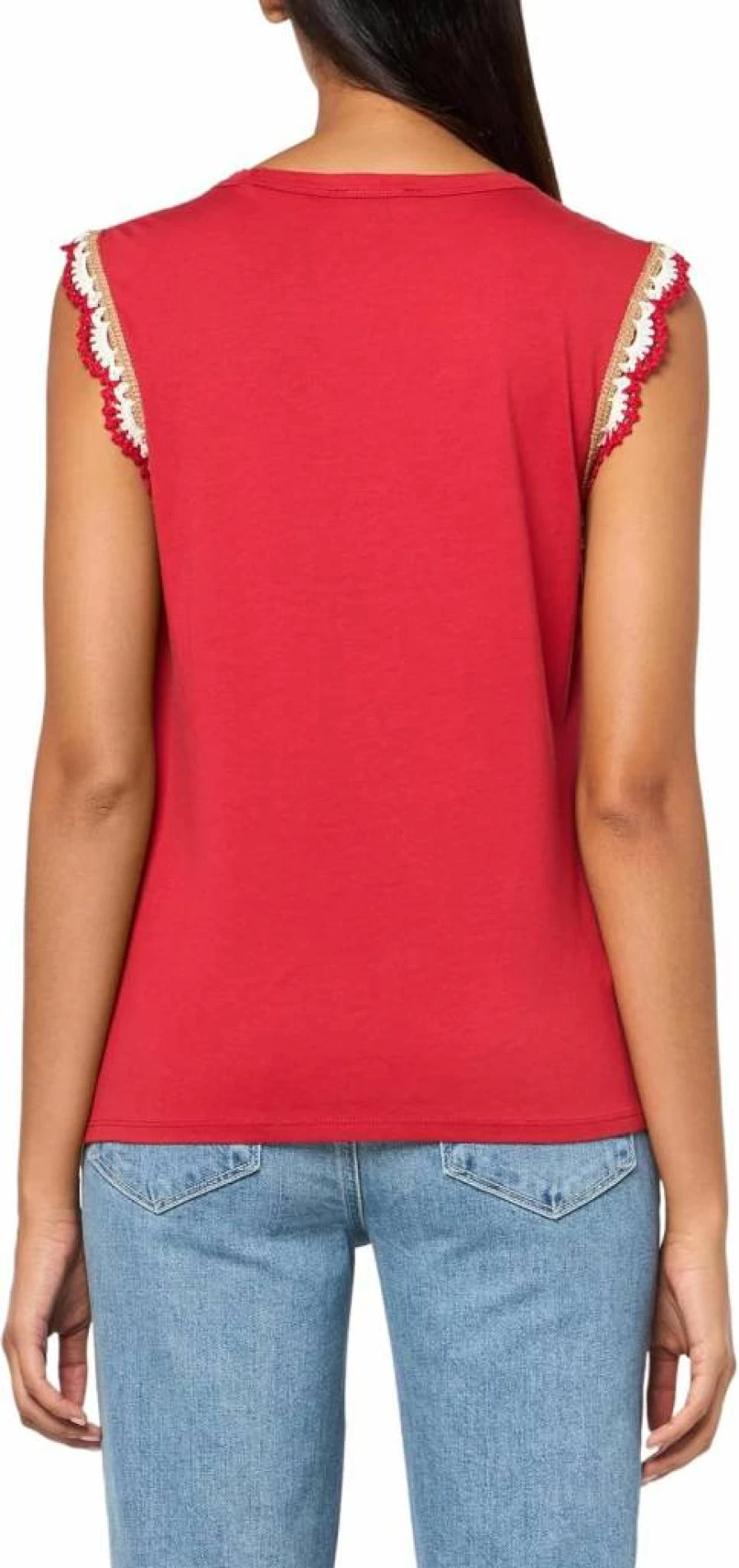 Nautica Women's Slim Fit Cotton V-Neck Sleeveless Summer Top - Breathable Casual Tank Blouse