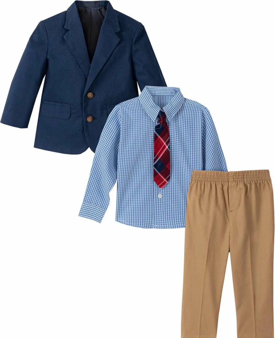 Nautica Baby Boys' Formal 4-Piece Suit Set - Jacket, Dress Shirt, Pants, and Tie for Special Occasions