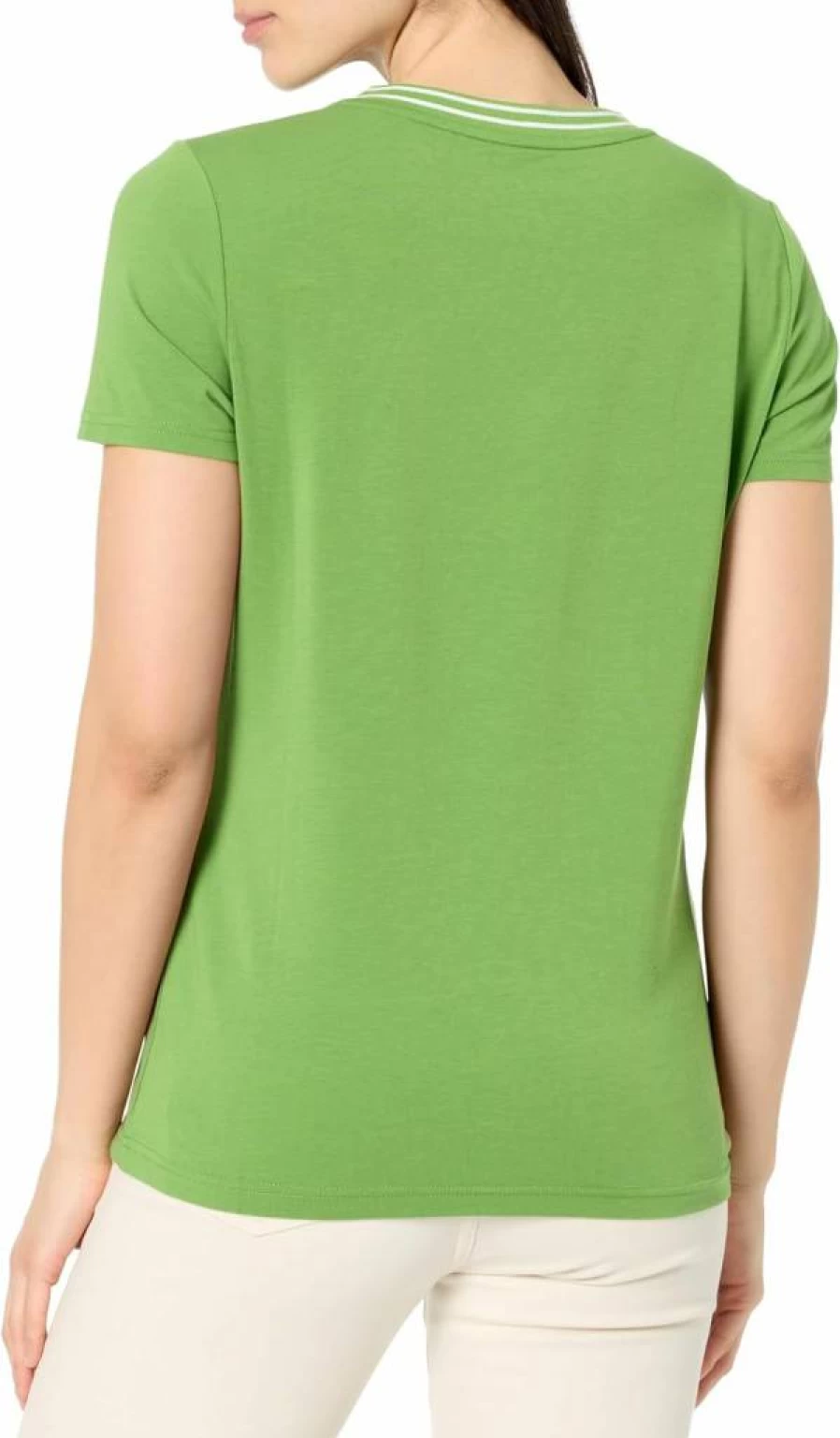 Nautica Women's Classic Solid V-Neck Short Sleeve Casual T-Shirt