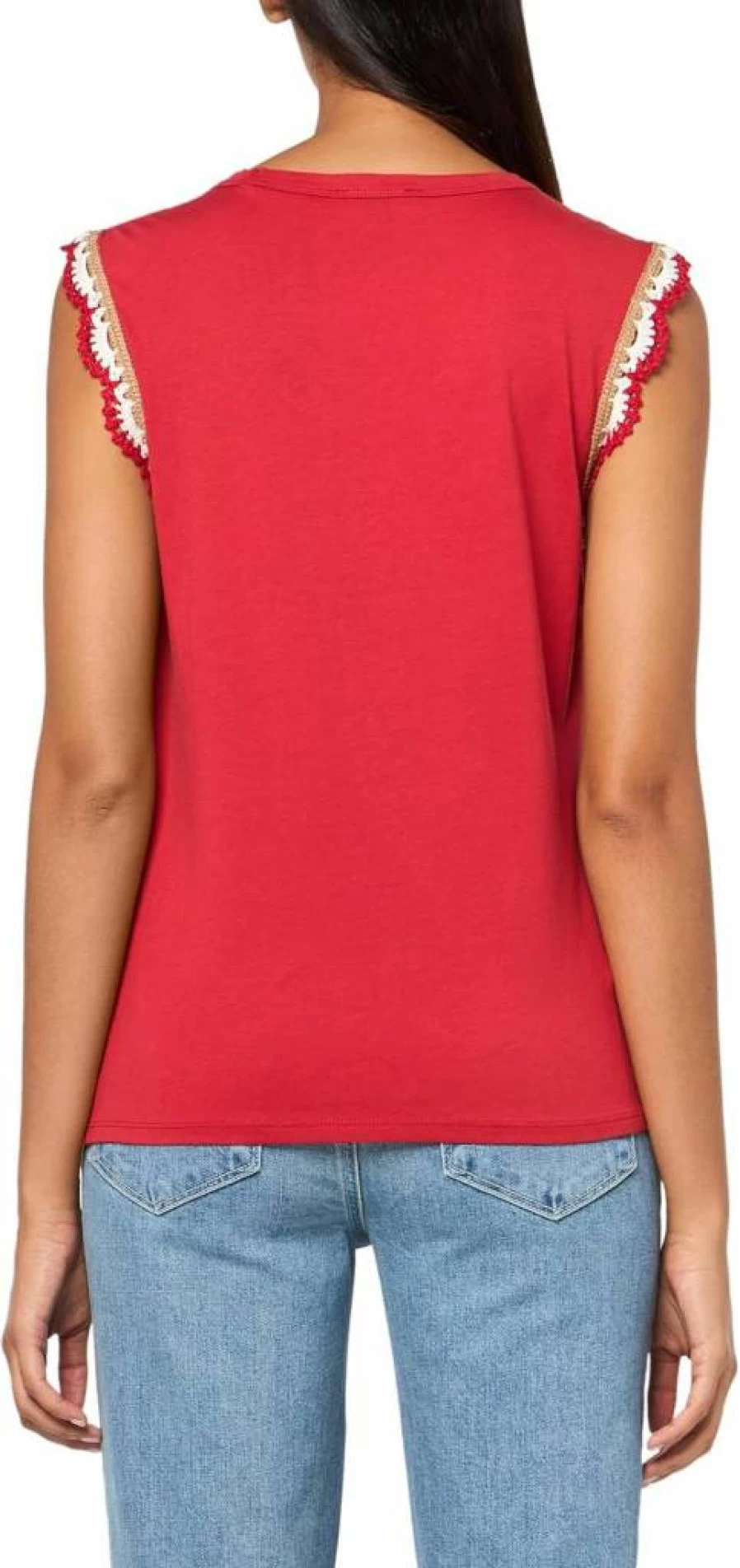 Nautica Women's Cotton V-Neck Sleeveless Summer Top - Solid Color Casual Tank