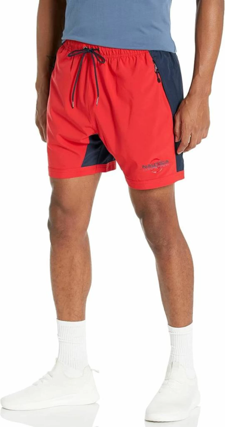 Nautica Men's Sustainable 6-Inch Performance Shorts - Competition Series - Quick-Dry Athletic Swim Trunks