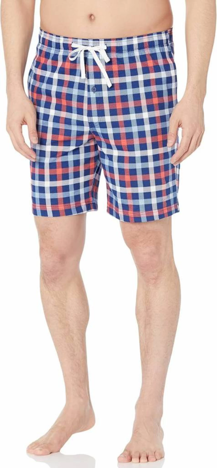 Nautica Men's Checkered Sleep Shorts Comfortable Plaid Lounge Pajama Bottoms