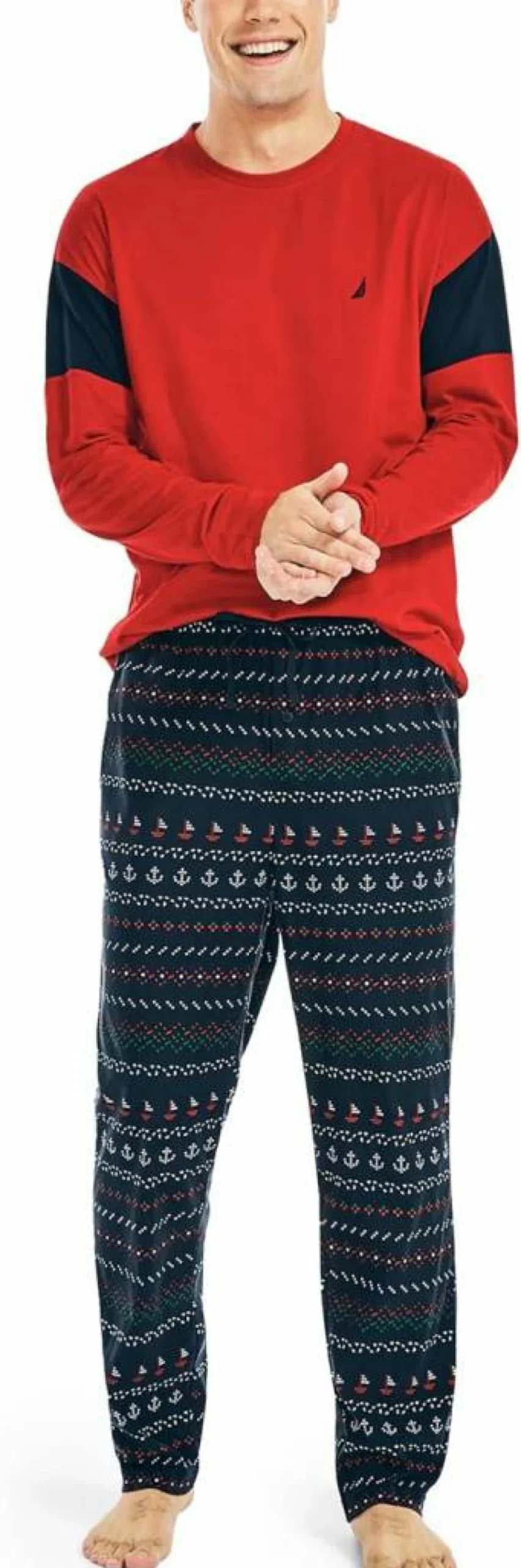 Nautica Men's Eco-Friendly Sleep Pants - Sustainable Comfort Lounge Wear