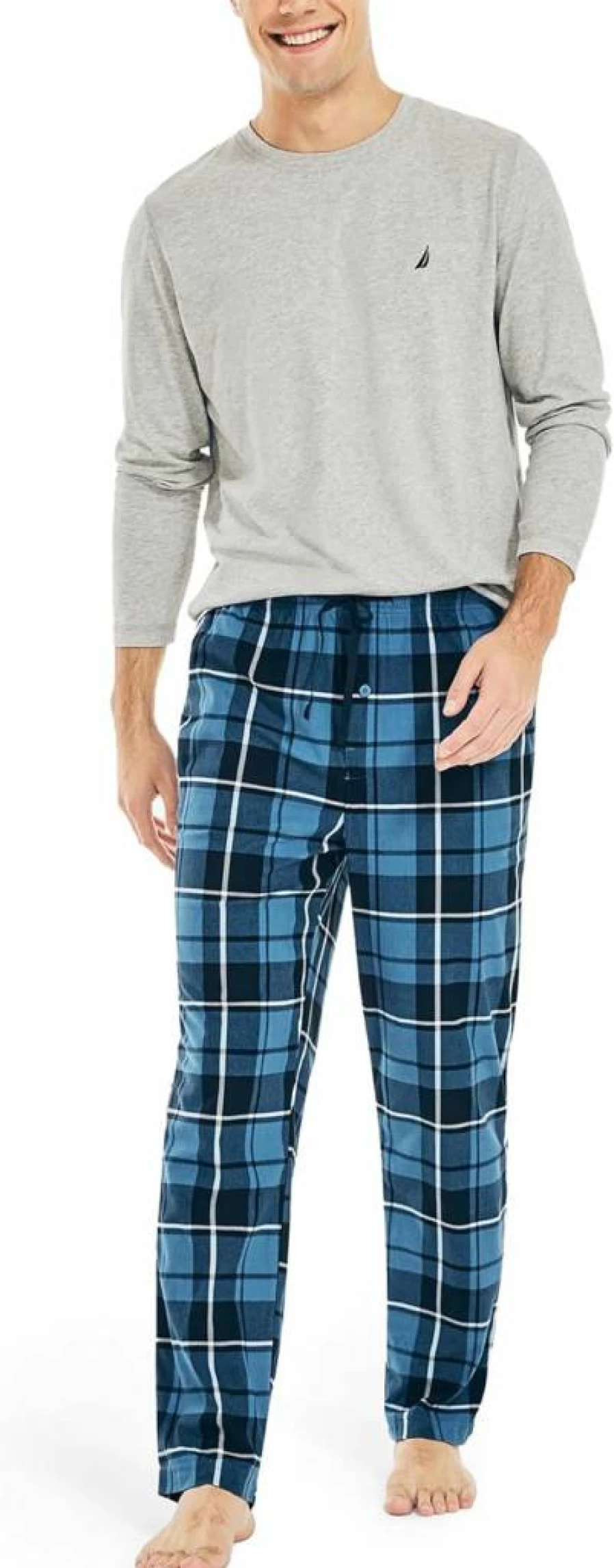 Nautica Men's Sustainable Sleep Pants - Eco-Friendly Pajama Bottoms for Comfortable Nights