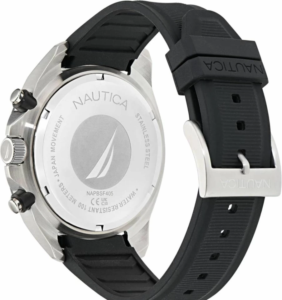 Nautica NCT Blue Sail Men's Watch with Silicone Strap - Waterproof Casual Sport Timepiece