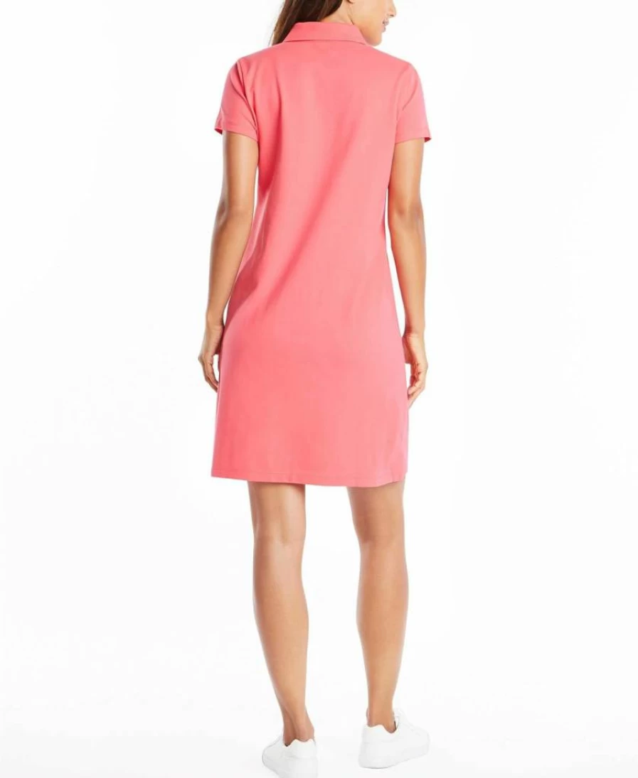 Nautica Women's Stretch Cotton Polo Dress - Classic Short Sleeve Casual Style