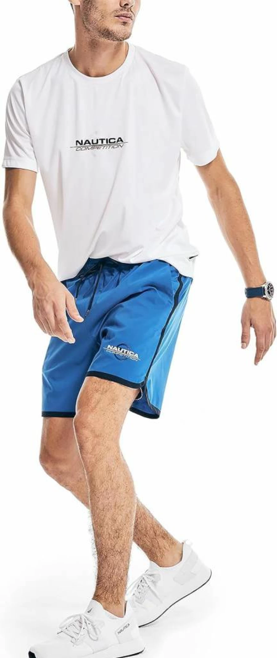 Nautica Men's 7" Competition Performance Shorts - Sustainable Activewear for Running & Training