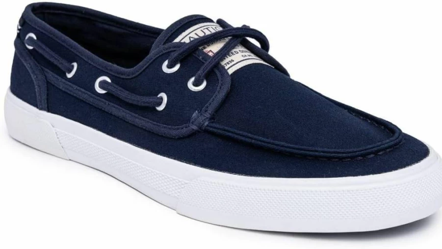 Nautica Men's Casual Boat Shoes - Comfortable Moc-Toe Loafers with Cushioned Insole for Men | Deck Sneakers for Everyday Wear