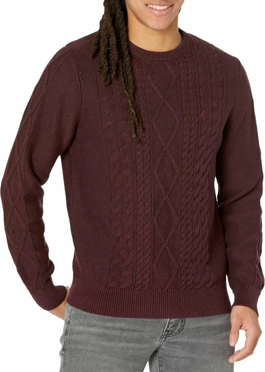 Nautica Men's Classic Cable-Knit Sweater for Winter Comfort and Style