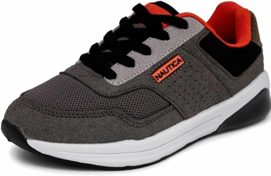 Nautica Boys' Casual Lace-Up Sneakers for Kids - Comfortable Oxford Walking Shoes (Toddler, Little Kid, Big Kid Sizes)
