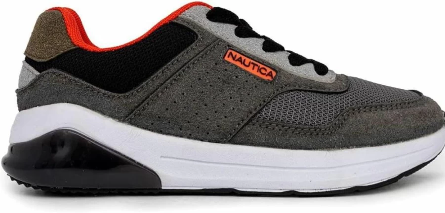 Nautica Boys' Casual Lace-Up Sneakers for Kids - Comfortable Oxford Walking Shoes (Toddler, Little Kid, Big Kid Sizes)