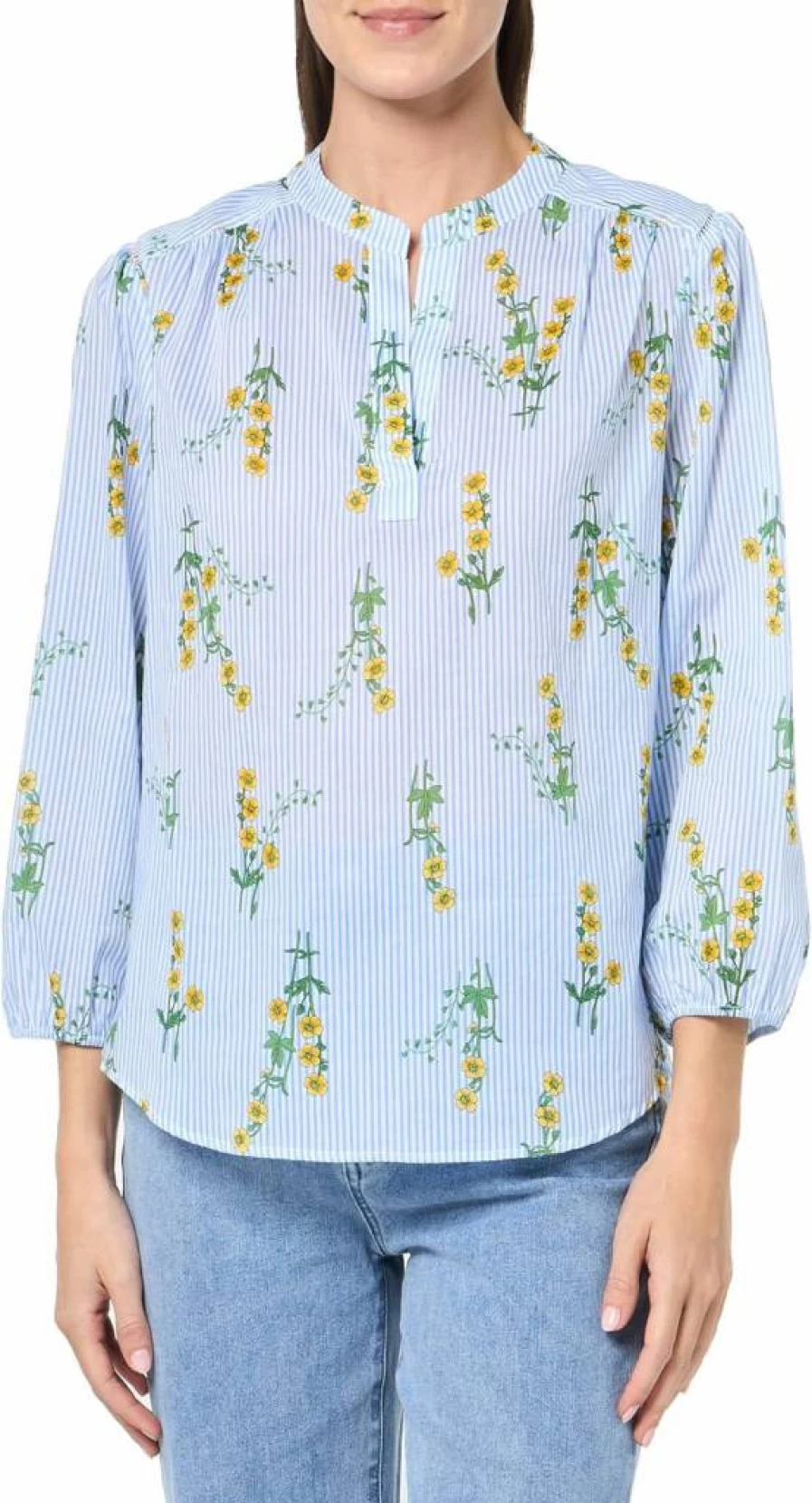 Nautica Women's Long Sleeve Popover Tunic Shirt - Casual Comfort Top