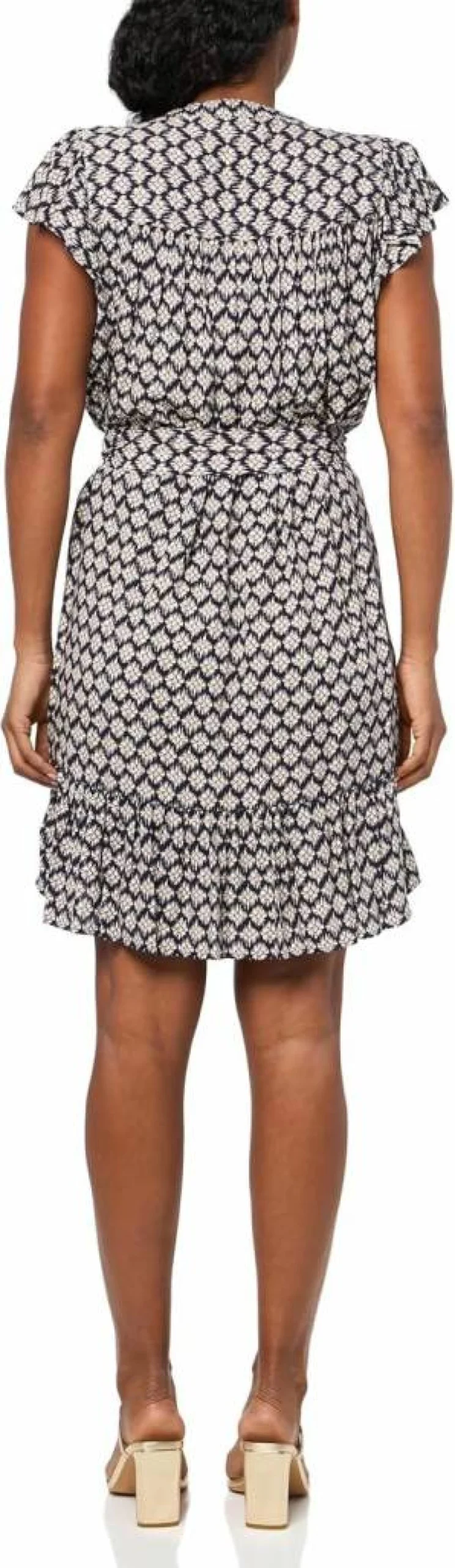 Nautica Women's Floral Print Short Sleeve Popover Mini Dress