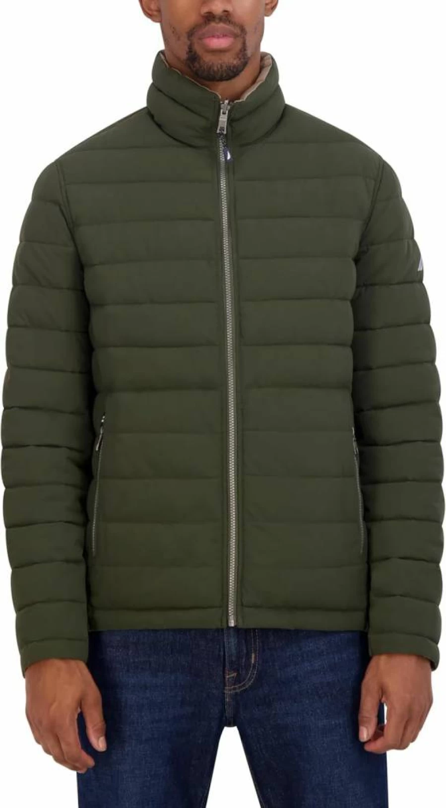 Nautica Men's Reversible Puffer Jacket - Midweight Insulated Winter Coat for Men