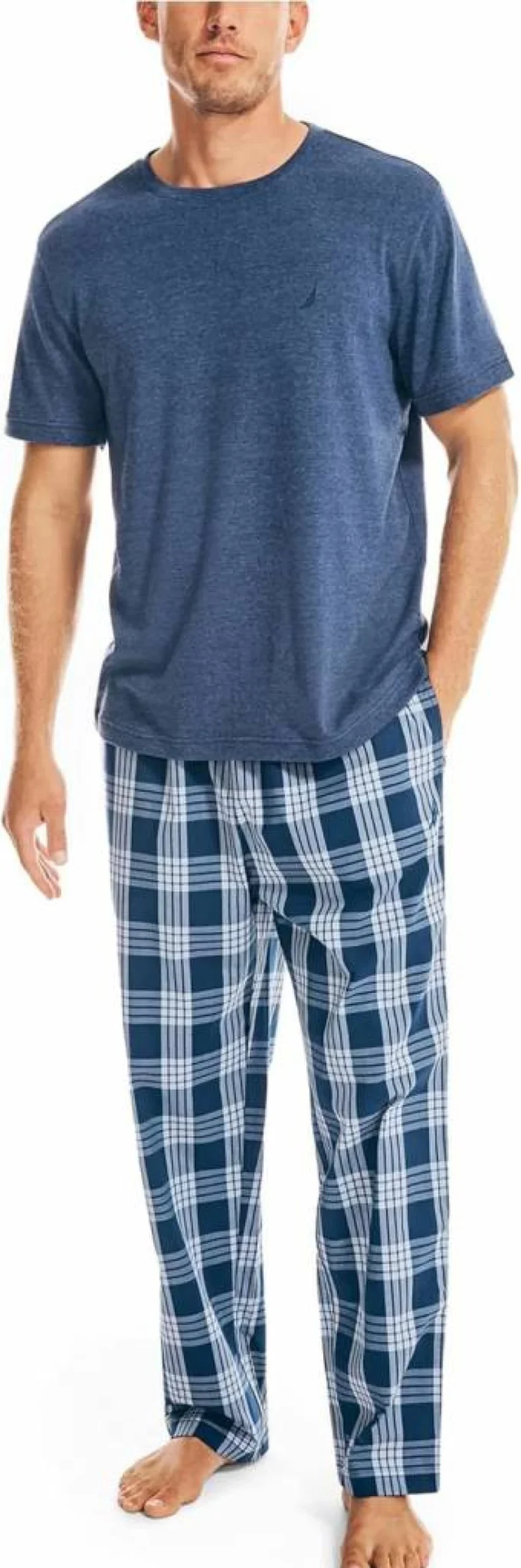 Nautica Men's J-Class Comfort Sleep T-Shirt - Soft Cotton Nightwear Tee for Relaxation
