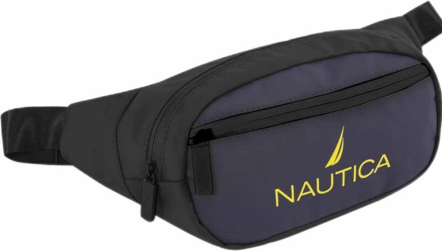 Nautica Navy and Yellow Waist Bag – Stylish Unisex Fanny Pack for Travel & Daily Use