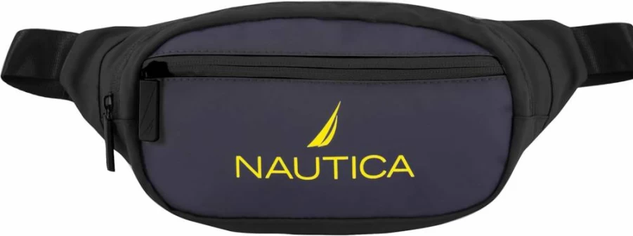 Nautica Navy and Yellow Waist Bag – Stylish Unisex Fanny Pack for Travel & Daily Use