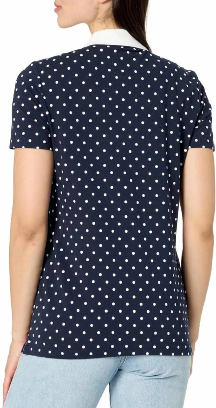 Nautica Women's Classic Short Sleeve Polo Shirt with Button Placket for Casual Comfort